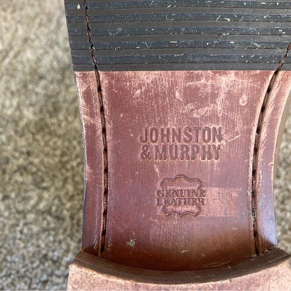 Johnston & Murphy Light Brown Taupe Leather Zip Ankle Boot 7 Leather Sole - Picture 12 of 14